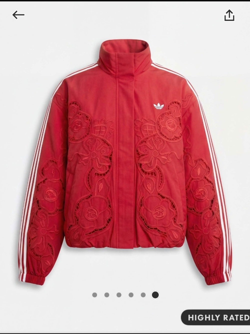 Adidas original x ASOS oversized cutwork track jacket in red